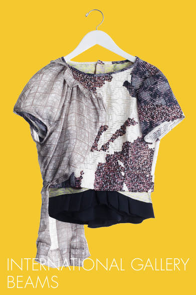 <strong>INTERNATIONAL GALLERY BEAMS｜インターナショナルギャラリー ビームス</strong>　さまざまな質感のファブリックをミックスさせた、まるでアートのような一枚。トップス 9万2400円（MICHAEL VAN DER HAM｜マイケル バン デル ハム）