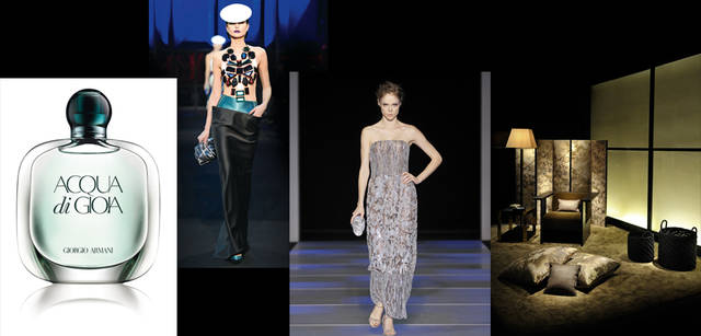 <strong>GIORGIO ARMANI｜ジョルジオ アルマーニ</strong>　現在、ジョルジオ アルマーニ社は、10ライン近くの洋服の展開だけでなく、コスメティクス、インテリアなど幅を広げている。