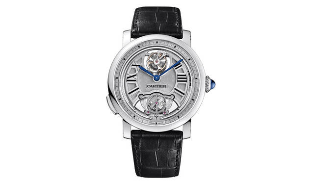 <strong>Cartier｜カルティエ</strong>　「ロトンド ドゥ カルティエ ミニッツリピーター フライング トゥールビヨン」2904万3000円（予価）、今秋発売予定。 Laziz Hamani©Cariter 2011