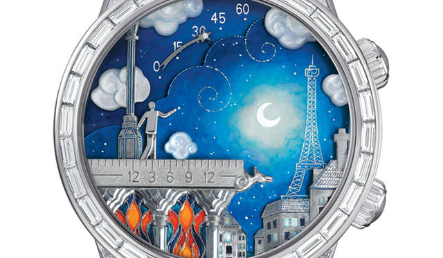 <strong>Van Cleef & Arpels｜ヴァン クリーフ＆アーペル</strong>　「“ミッドナイト ポエティック ウィッシュ” ウォッチ」5313万円（予価）、受注生産。