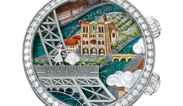 <strong>Van Cleef & Arpels｜ヴァン クリーフ＆アーペル</strong>　 「“レディ アーペル ポエティック ウィッシュ” ウォッチ」4578万円（予価）、受注生産品。