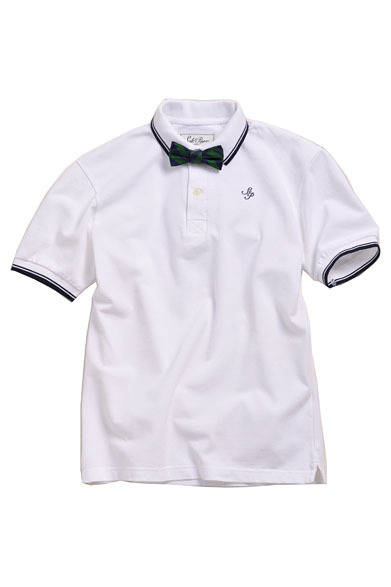 <strong>Salt&Pepper｜ソルト・アンド・ペッパー</strong>　2012春夏デビューコレクション　ピケワンポイントポロ4900円、レジメンタルボータイ3990円