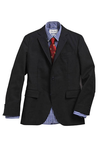 <strong>Salt&Pepper｜ソルト・アンド・ペッパー</strong>　2012春夏デビューコレクション　ホップサック３Bジャケット1万9800円、ブロードボタンダウンシャツ7900円、クレストタイ4900円