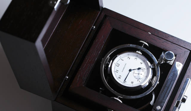 <strong>HAMILTON｜ハミルトン</strong> 「カーキ ネイビー パイオニア 限定モデル」 予価27万5100円（2012年12月発売予定）。