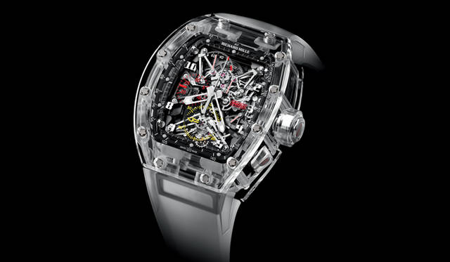 <strong>RICHIRD MILLE｜リシャール・ミル</strong> 「RM056 トゥールビヨン クロノグラフ フェリペ・マッサ サファイア」 1億4700万円（予価）、年内発売予定。