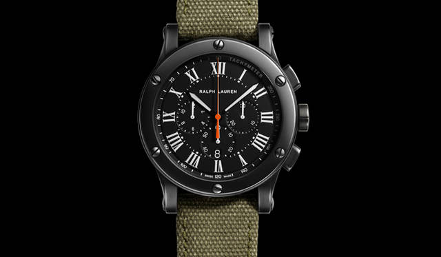 <strong>Ralph Lauren｜ラルフ ローレン</strong> 「スポーティング コレクション クロノグラフ モデル サファリRL67 45mm」 89万3550円、今秋発売予定。