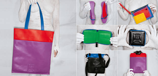 <strong>BALLY｜バリー</strong>　今回商品化した「BALLYLove」コレクションのアイテムたち。カラフルな色合いが魅力的。