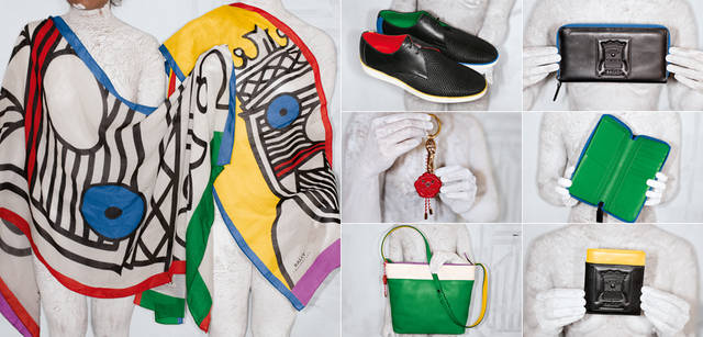 <strong>BALLY｜バリー</strong>　「BALLYLove」コレクションのアイテム。バッグやウォレットのほか、スカーフやキーホルダーまで種類も豊富にラインナップ。