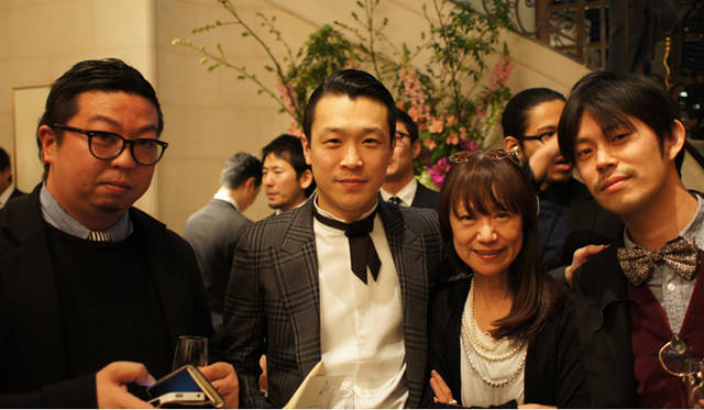 <strong>170years DORMEUIL PARTY｜ドーメル</strong>　「1LDK」南貴之氏、「ジョンローレンスサリバン」柳川荒士氏、「ワグインク」伊藤美恵氏、「ソーイ」伊藤壮一郎氏。