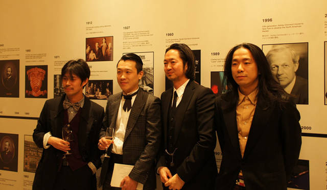 <strong>170years DORMEUIL PARTY｜ドーメル</strong>　「ソーイ」伊藤壮一郎氏、「ジョンローレンスサリバン」柳川荒士氏、「アタッチメント」熊谷和幸氏、「ファセッタズム」落合宏理氏。