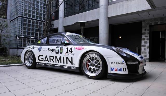 同時に展示されていた、997型911 GT3ベースのカレラカップカー