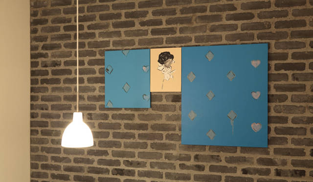 <strong>アートコレクターの時代</strong>　南川史門のペイント作品。