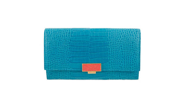 <strong>SMYTHSON｜スマイソン</strong>　「ターコイズ」コレクション　ハウスキーパーズウォレット7万1400円