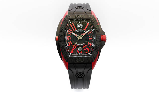 <strong>FRANK MULLER｜フランク・ミュラー</strong> 「コンキスタドールGP・ライジングサン」 115万5000円、3月10日発売予定。