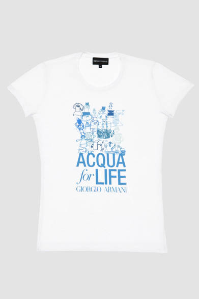 <strong>EMPORIO ARMANI│エンポリオ アルマーニ</strong>  「ACQUA FOR LIFE PROJECT」　ウィメンズTシャツ 6600円