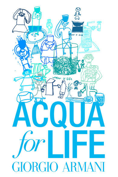 <strong>EMPORIO ARMANI│エンポリオ アルマーニ</strong>　子どもたちから送られたイラストを元にした「ACQUA FOR LIFE PROJECT」ビジュアル。