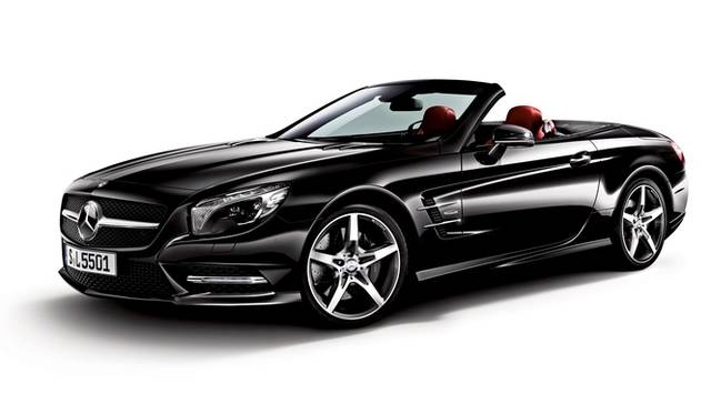 <strong>Mercedes-benz SL550 Bluefficiency Edition1｜メルセデス ベンツSL550ブルーエフィシエンシー エディション1</strong>　新型SL発売を記念する特別仕様車。特別色の「マグネタイトブラック」や専用ホイール、AMGスポーツパッケージなどが標準装備される。