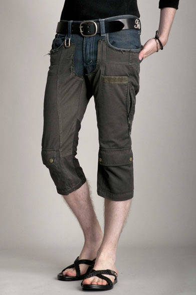 <strong>SCHORL｜ショール</strong>　「Used×SCHORL」Used Denim Pants×Used French Army F2 Jacket“Remake Half Pants” 3万9900円