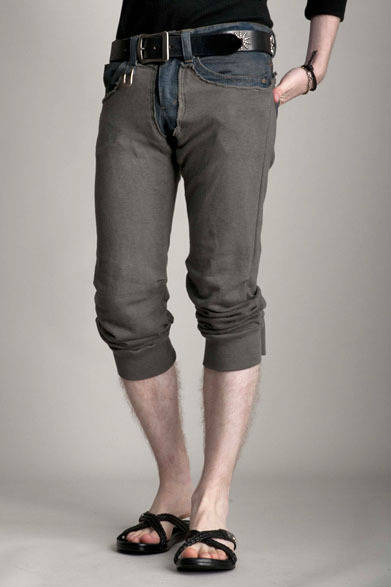 <strong>SCHORL｜ショール</strong>　「Used×SCHORL」Used Denim Pants×Sweat Pants“Remake Half Pants” 3万9900円