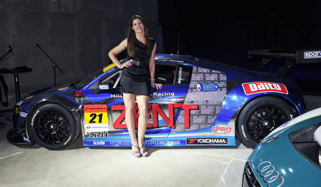 <strong>Hitotsuyama Racing ZENT Audi R8 LMS & Cyndie Allemann｜ヒトツヤマ レーシング ZENT Audi R8 LMSとシンディ・アレマン選手</strong>