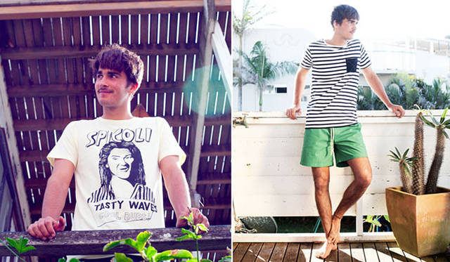 <strong>THE CRITICAL SLIDE SOCIETY（TCSS）</strong>　左／Tシャツ5145円（Spicoli）、右／Tシャツ6090円（Bionic Youth）、ショーツ9450円（Bangers）