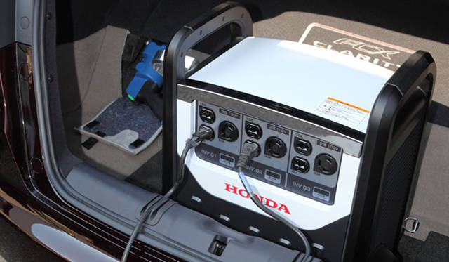 <strong>ソーラー水素ステーション</strong>｜FCXクラリティ1台で、一般家庭のおよそ6日分の使用電力をまかなえる