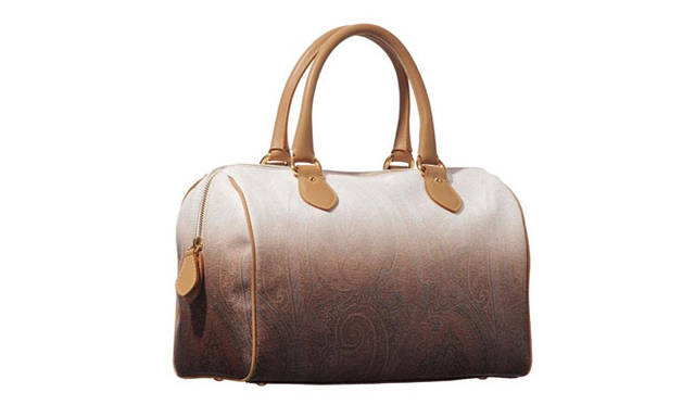 <strong>ETRO｜エトロ</strong>　三越限定“Cappuccino”　ミニボストン9万6600円（30×20×15cm）