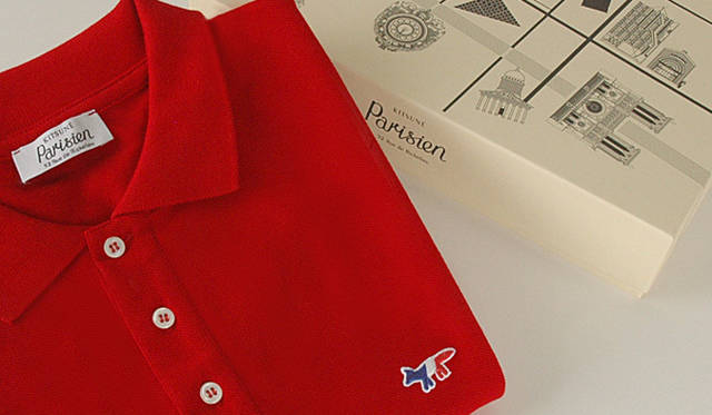 <strong>Kitsuné Parisien｜キツネ パリジャン</strong>　Polo Parisien Polo｜100％ cotton、フランス製 1万9950円