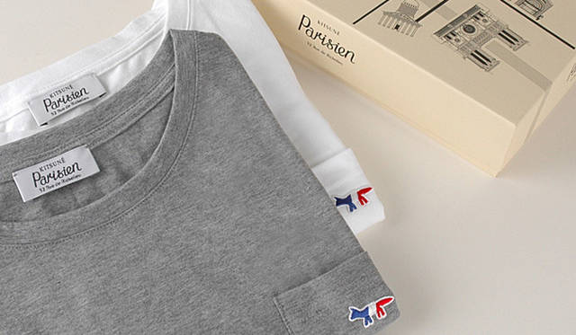 <strong>Kitsuné Parisien｜キツネ パリジャン</strong>　Tee Shirt Parisien｜100％ cotton、フランス製 2万7300円