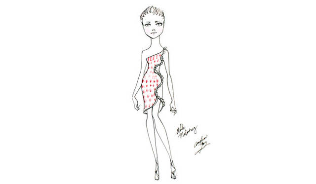 <strong>BARNEYS NEW YORK｜バーニーズ　ニューヨーク</strong>　「アンドリュー・ヤンスペシャルドールオーダーイベント」　インターナショナルブランドドールスケッチ　STELLA McCARTNEY