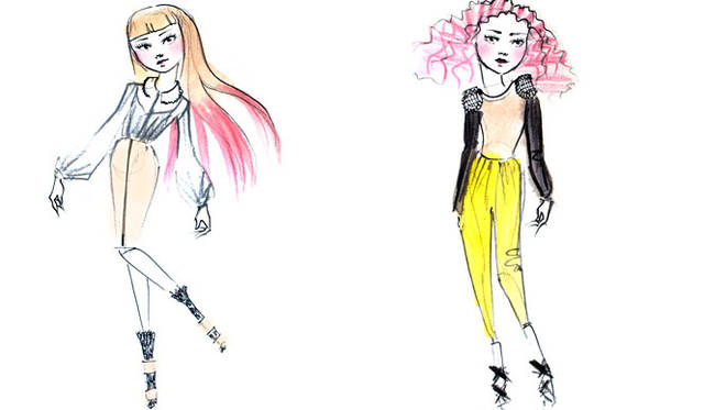 <strong>BARNEYS NEW YORK｜バーニーズ　ニューヨーク</strong>　「アンドリュー・ヤンスペシャルドールオーダーイベント」　ジャパニーズブランドドール　左／AULA AILA、右／KAON