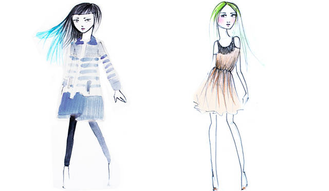 <strong>BARNEYS NEW YORK｜バーニーズ　ニューヨーク</strong>　「アンドリュー・ヤンスペシャルドールオーダーイベント」　ジャパニーズブランドドール　左／M・FIL、右／MULLER OF YOSHIOKUBO