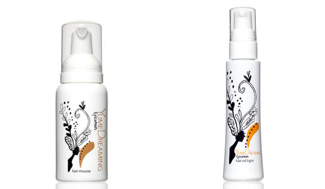 　松浦美穂が提案する、あらたな美へのアプローチ<br /><br />（左）エピキュリアン ヘアムース 80mL　1890円<br />植物由来のアミノ酸成分と保湿剤で髪にヘルシーなツヤを与え、まとまりやすい髪へと仕上げてくれる。ごく軽いセット力なので、あらゆる髪のベースケアとして、またウェーブヘアのスタイリングに。また、頭皮のハリや弾力、うるおいをキープし、毛髪を熱から守ってツヤをチャージ。パサつきが気になる髪にとくにお薦め。<br /><br />エピキュリアン ヘアオイル ライト 30mL　3150円<br />ライトな使用感にこだわったヘアオイルは、上質なツヤを与えながら、適度なスタイリング効果を発揮。使うほどに髪にうるおいとツヤを与え、指通りはするっとなめらか。よくまとまる素直な髪に仕上げてくれる。植物由来なので肌につかっても安心！