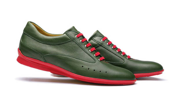 <strong>JOHN LOBB｜ジョンロブ</strong>　“JOHN LOBB for ASTON MARTIN”モデル「Winner Sport（ウィナースポーツ）」　with Racy Fire Red Rubber Sole（Westminster Green Racing Calf）