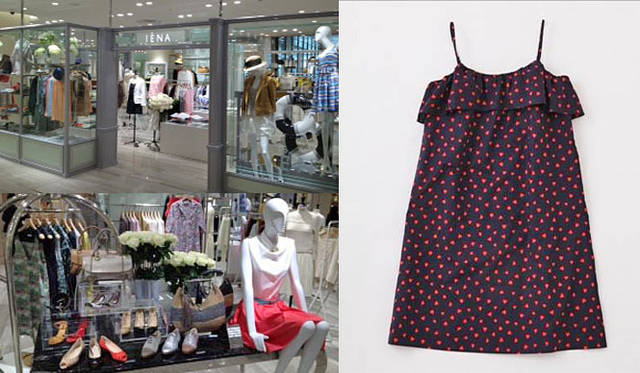 <strong>Shibuya Hikarie ShinQs｜渋谷ヒカリエ シンクス</strong>　3階　イエナ　右／ハートドットプリントワンピース（限定アイテム）1万8900円