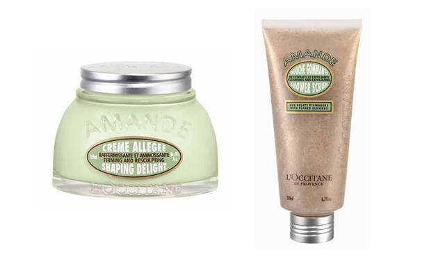 <strong>Shibuya Hikarie ShinQs｜渋谷ヒカリエ シンクス</strong>　2階　ロクシタン　オープン日の4月26日に発売された「アマンドシェイプ」のボディミルクとスクラブ