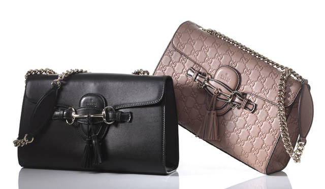 <strong>GUCCI｜グッチ</strong>　2012年のクルーズコレクションで発表されて以来人気を博している「エミリー」ラインに新型、新色が登場