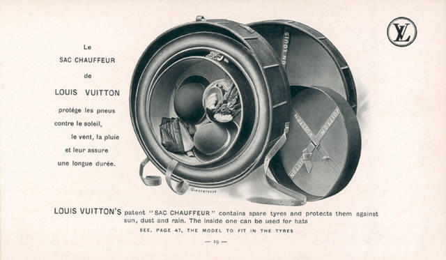 <strong>Louis Vuitton Sac Chauffeur｜ルイ・ヴィトン サック ショフール</strong>　スペアタイヤコンテナ 中央には帽子がはいる