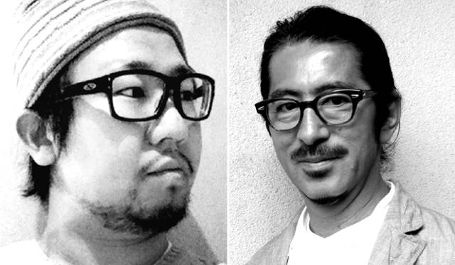 <strong>GLOBE SPECS｜グローブスペックス</strong>　左／Beauty&Youth UNITED ARROWSメンズ部門のバイヤーの松井弘之氏。右／グローブスペックス代表の岡田哲哉氏