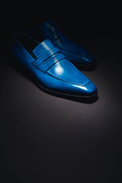 <strong>Berluti｜ベルルッティ</strong>　「アンディ・ローファー」50周年記念モデル。38万8500円（ベルルッティ）