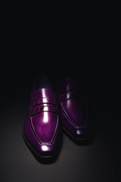 <strong>Berluti｜ベルルッティ</strong>　「アンディ・ローファー」50周年記念モデル。38万8500円（ベルルッティ）