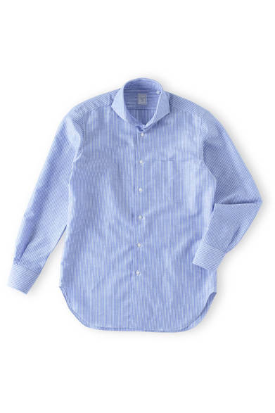 <strong>阪急MEN’S TOKYO｜6月 “ハイセンスに楽しむクールビズ”</strong>　カッタウェイ長袖綿麻シャツ1万1550円（HITOYOSHI）