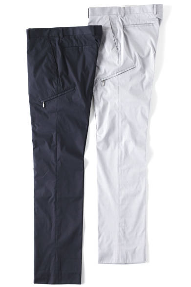 <strong>阪急MEN’S TOKYO｜6月 “ハイセンスに楽しむクールビズ”</strong>　クールマックススラックス1万8900円（ともにランバン オン ブルー）
