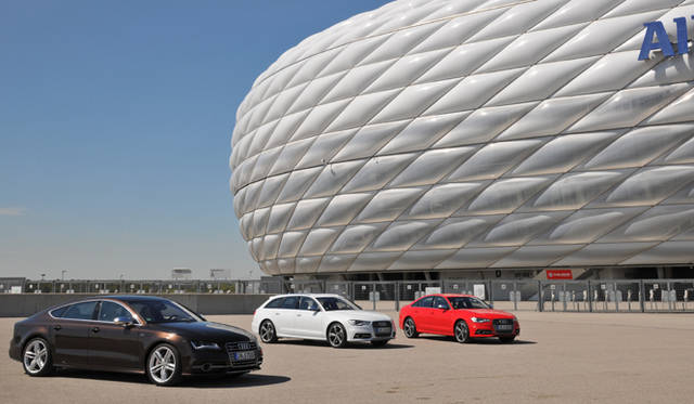 <strong>Audi S6 / S6 Avant / S7 Sportback｜アウディ S6 / S6 アバント / S7 スポーツバック</strong>　（手前から）S7スポーツバック、S6アバント、S6