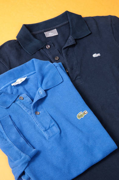 <strong>LACOSTE｜ラコステ</strong>　左が「L1212」、右がスリムフィットの“グレーワニ”。どちらも中村氏の私物