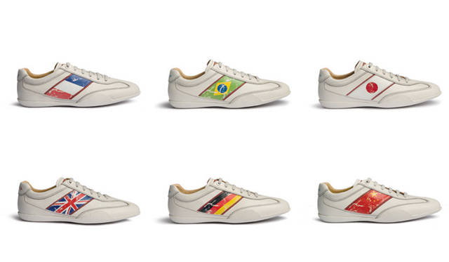 ウェスト H.スニーカー（日本では、イギリス、日本、ドイツ、イタリア、スペイン、フランスの6種類） 各3万7800円 