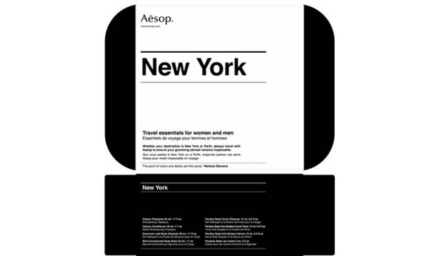 　ニューヨークトラベルケース　7350円　　キット内容｜ CLシャンプー　50mL、CLコンディショナー　50mL、ボディクレンザー11　50mL、リンドボディバーム　50mL、フェイシャルクレンザー45　15mL、アンチオキシダントトナー　15mL、フェイシャルセラム34　15mL、リップクリーム40　6mL