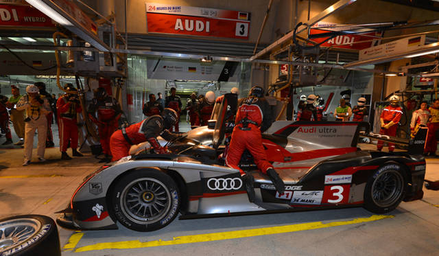 <strong>Audi R18 ultra｜アウディ R18 ウルトラ</strong>　2度のアクシデントから復活し5位で完走したゼッケン3番「Audi R18 ultra」