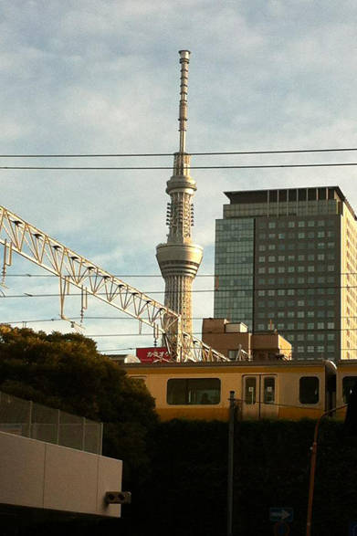 台風一過のスカイツリーを錦糸町から。ヌケ感がいいですね
