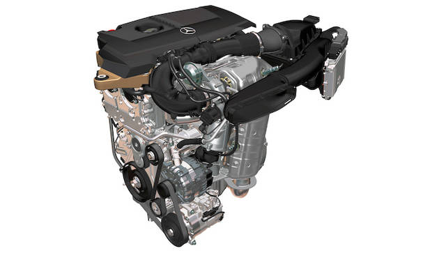 <strong>Mercedes-Benz A-Class｜メルセデス・ベンツAクラス</strong>　直列4気筒のM270型ガソリエンジン